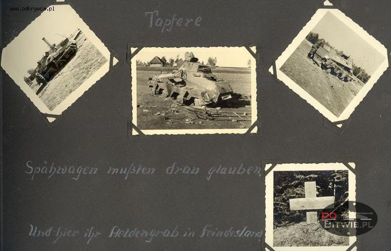 [PSW][#550]{026}{a} s.Pz.Sp.Wg (FU) Sd.Kfz.232 (8 Rad), II.!Aufkl.Rgt.(mot.).9, WH-753xx, Ujazdy (Wesoła)!Kąkolówka, duża dziura lewy przód, dach z boku.jpg