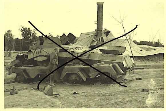 [PSW][#550]{056}{a} s.Pz.Sp.Wg (FU) Sd.Kfz.232 (8 Rad), II.!Aufkl.Rgt.(mot.).9, WH-753xx, Ujazdy (Wesoła)!Kąkolówka, duża dziura lewy przód, dach z boku.jpg