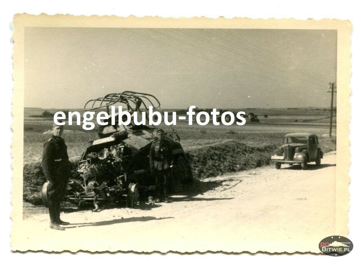 [PSW][#350]{003}{a} s.Pz.Sp.Wg (FU) Sd.Kfz.232 (6 Rad), Aufkl.Abt.(mot.).X, WH-207087, 'Ludendorf', droga Jędrzejów-Motkowice, brak przodu (A.Korps.Nachr.Abt.47.001) aw.jpg