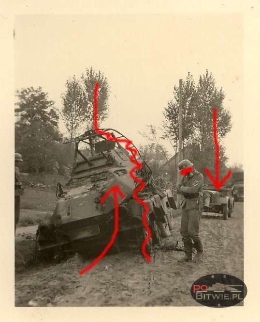 [PSW][#590]{011}{a} s.Pz.Sp.Wg (FU) Sd.Kfz.232 (8 Rad), SS Panzerspähzug LAH, SS-1090, 'Faust', Piaski k.Bolesławca.jpg