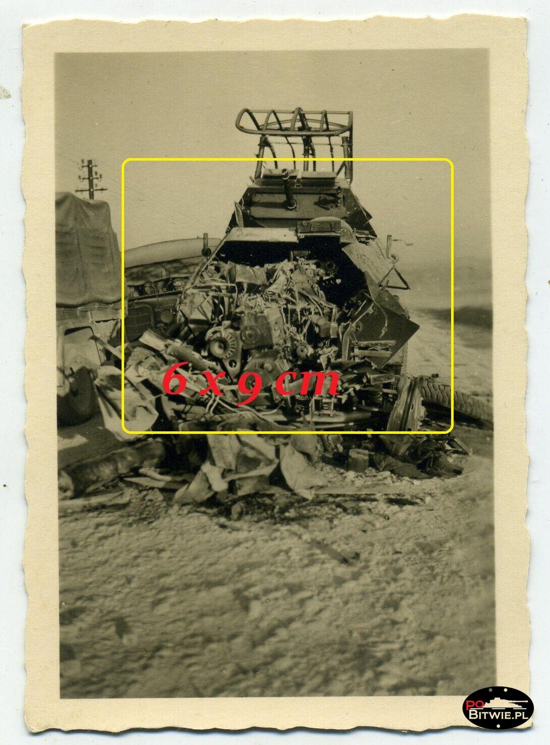 [PSW][#350]{016}{a} s.Pz.Sp.Wg (FU) Sd.Kfz.232 (6 Rad), Aufkl.Abt.(mot.).X, WH-207087, 'Ludendorf', droga Jędrzejów-Motkowice, brak przodu aw.jpg