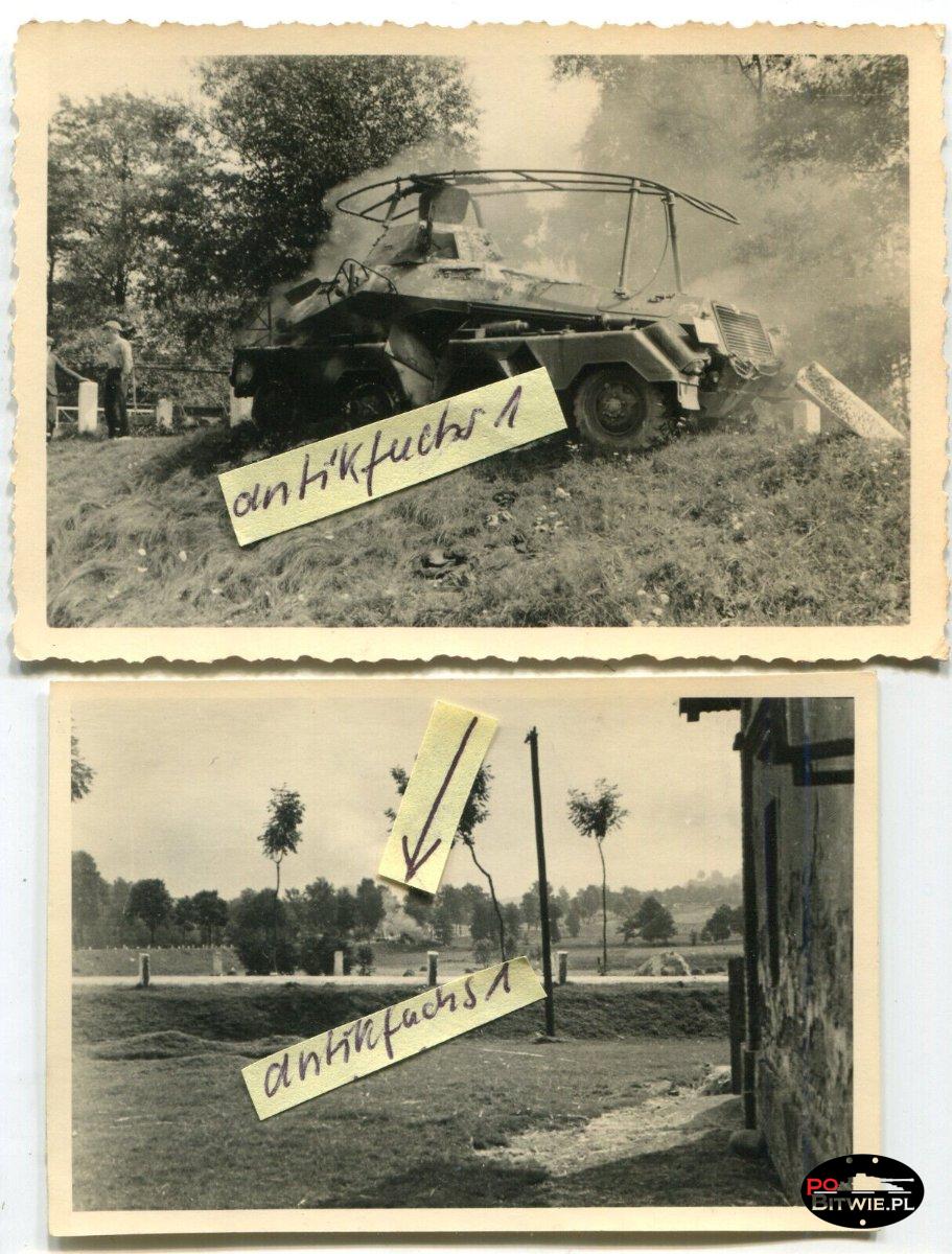 [Z.X0128] Fotos WH-Funk-Schützen-Panzer auf Mine gefahren bei Mszana in Polen im 2.WK aw.jpg